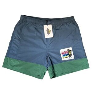 Real Bad Man, Club Shorts Blue Men's Large, Swim Trunks, Mesh Lined, Pockets‎ LA